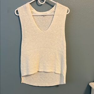Madewell XS Women's Cream Sleeveless Knit Top
